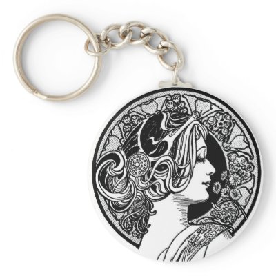 Art Deco Keyring Keychains by renee869hello