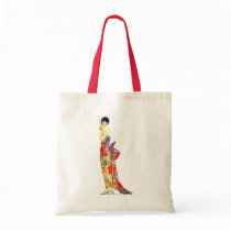 Art Deco Lady in formal Gown Canvas Bag
