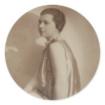 Art Deco Lady Shadow Photo Sticker