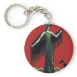 Art Deco Lady with Dog Key Chains