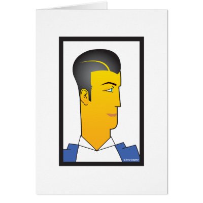 Art Deco Man Card by frengi