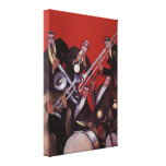 Art Deco Musical Band Jamming Canvas Print