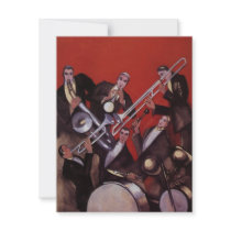 Art Deco Musical Band Jamming Invites