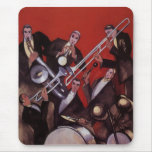 Art Deco Musical Band Jamming Mouse Pads