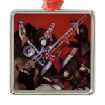 Art Deco Musical Band Jamming Ornament