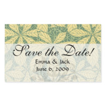 art deco nature leaves pattern art rectangle sticker