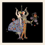 Art Deco Party Goers Square posters