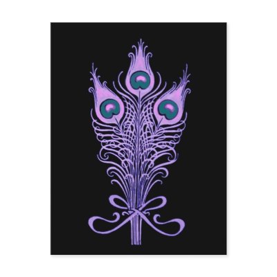 Art Deco Peacock Feathers Wedding Theme by JaclinArt