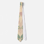 art deco pink lilies vintage art neck ties