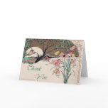 Art Deco Prints Love Birds Thank You Card