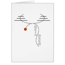 Art Deco Reindeer Christmas Card