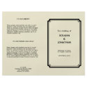 Art deco retro Hollywood glam wedding program flyers