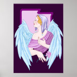 Art Deco Rose Poster
