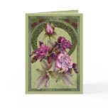 Art Deco Roses Greeting Cards