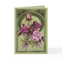 Art Deco Roses Greeting Cards