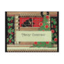 Art Deco Santa in the Window Postcard