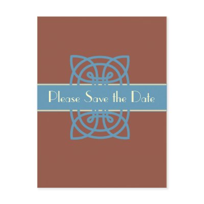 Art Deco Save the Date Postcards by blushdesign