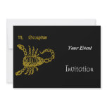 Art Deco Scorpio Party Invitation