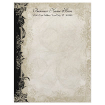 Art Deco Style Baroque Black n Cream Vintage Lace
