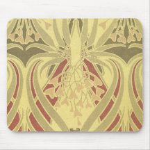 art deco swirl abstract vintage pattern art mousemat