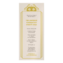 Art Deco tan stacked frame glamour formal event Personalized Invitation