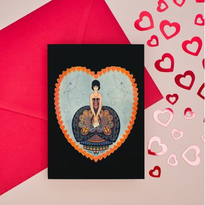 Art Deco Valentine Greeting Cards by Cardgallery