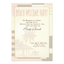 Art Deco Vintage Beach Welcome Party | blush Custom Invites