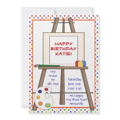 Art Easel Invitation by PixiePrints