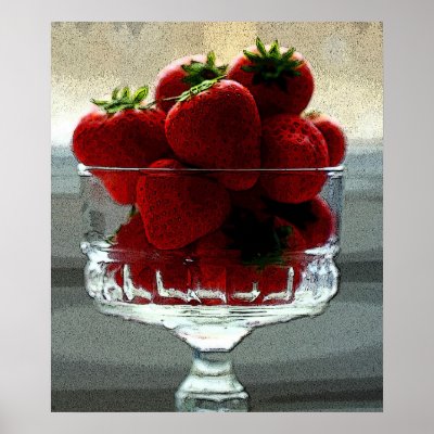 Art Effect Strawberry Still Life Poster by JL_Hawkins