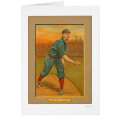 Art Fromme Reds Baseball 1911 Greeting Cards by lc_baseball