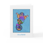 Art Glass Rainbow Clown Greeting Cards