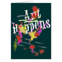 Art Happens: Paint Splashes Greeting Cards