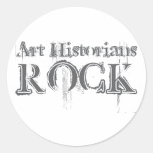 Art Historians Rock Round Sticker