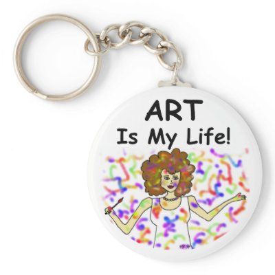 Art Is My Life Keychain by Victoreeah