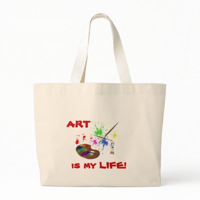 Art is my Life!-Painters Tote Bags by avisnoelledesigns