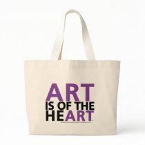 ART IS OF THE HEART CANVAS BAGS