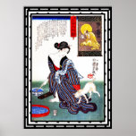 Art Japanese Lady Vintage Poster Utagawa Kunisada