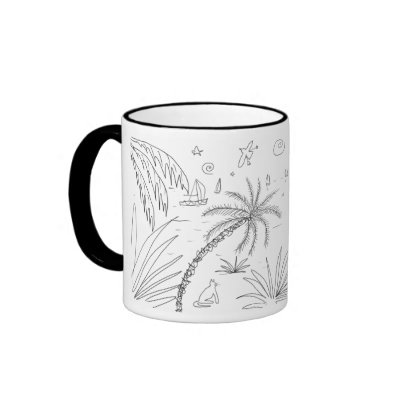 Art Mug: Classic Black and White Cornish by johndyergallery