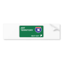 Art Next Exit Bumper Stickers