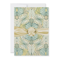 art nouveau abstract ornate pattern personalized announcements