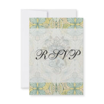 art nouveau abstract ornate pattern personalized announcement