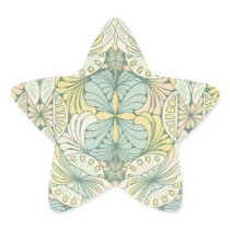 art nouveau abstract ornate pattern star stickers