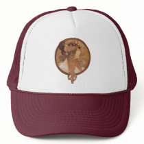 Art Nouveau - Alphonse Mucha Byzantine Head Mesh Hats