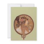 Art Nouveau - Alphonse Mucha Byzantine Head invitations