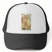 Art Nouveau - Alphonse Mucha "Flower" Trucker Hat