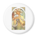 Art Nouveau - Alphonse Mucha "Flower" magnets