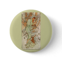 Art Nouveau - Alphonse Mucha - Winter Pin