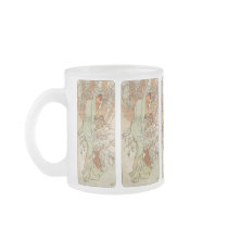 Art Nouveau - Alphonse Mucha - Winter Coffee Mugs