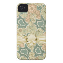 art nouveau art deco nature floral pattern iPhone 4 Case-Mate cases