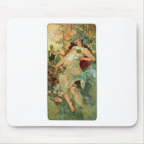 Art Nouveau ~ Autumn by Alphonse Mucha Mouse Pad